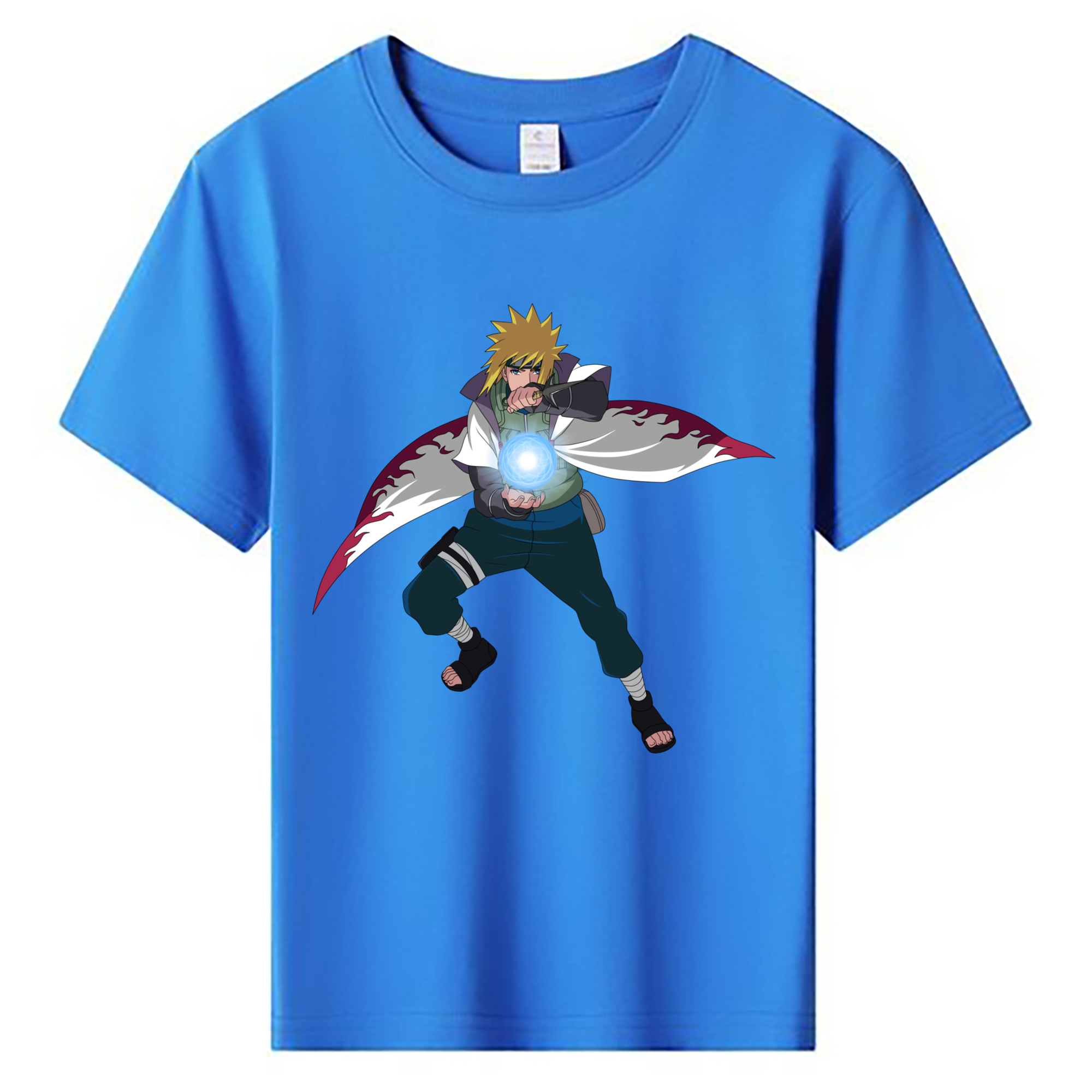 （画像用） NARUTO -ナルト- 波風 ミナト Namikaze Minato 綿100％キッズTシャツ（フロントプリント）